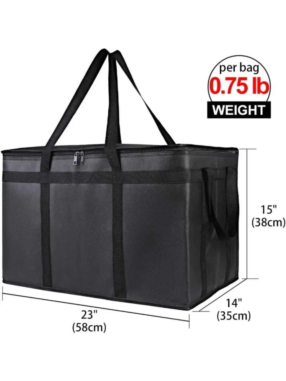 4-Pack Extra Large Insulated Grocery Tote Bags for Hot & Cold Food Delivery